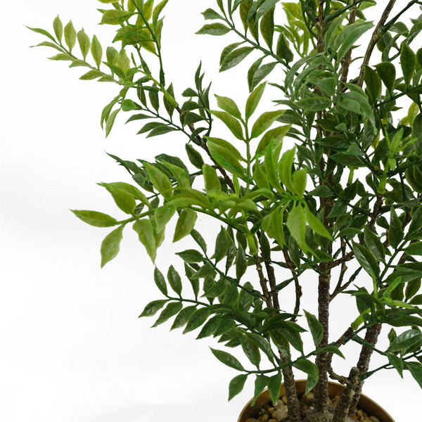 Leaf Design 60cm Artificial Nandina Bonsai Ficus Tree