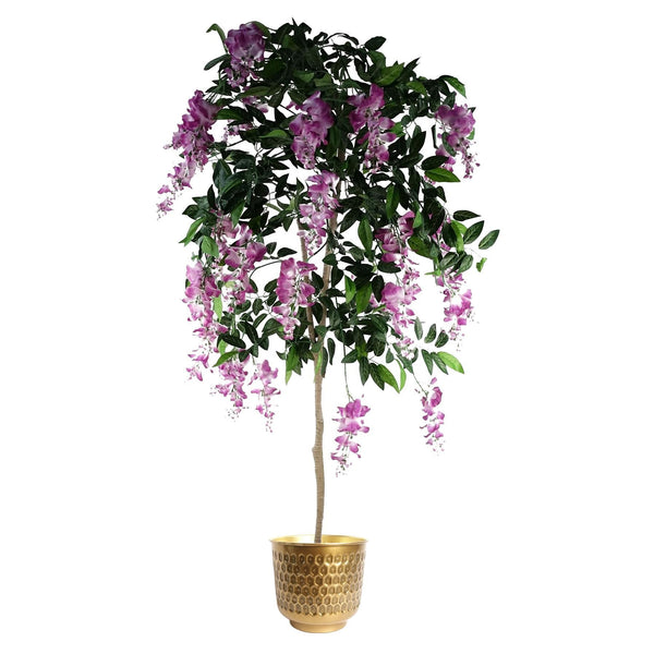 20cm Gold Honeycomb Metal Planter by Botanik - Premium Quality