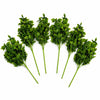 Pack of 6 x 75cm Artificial Green Leaf Foliage Bush Stem