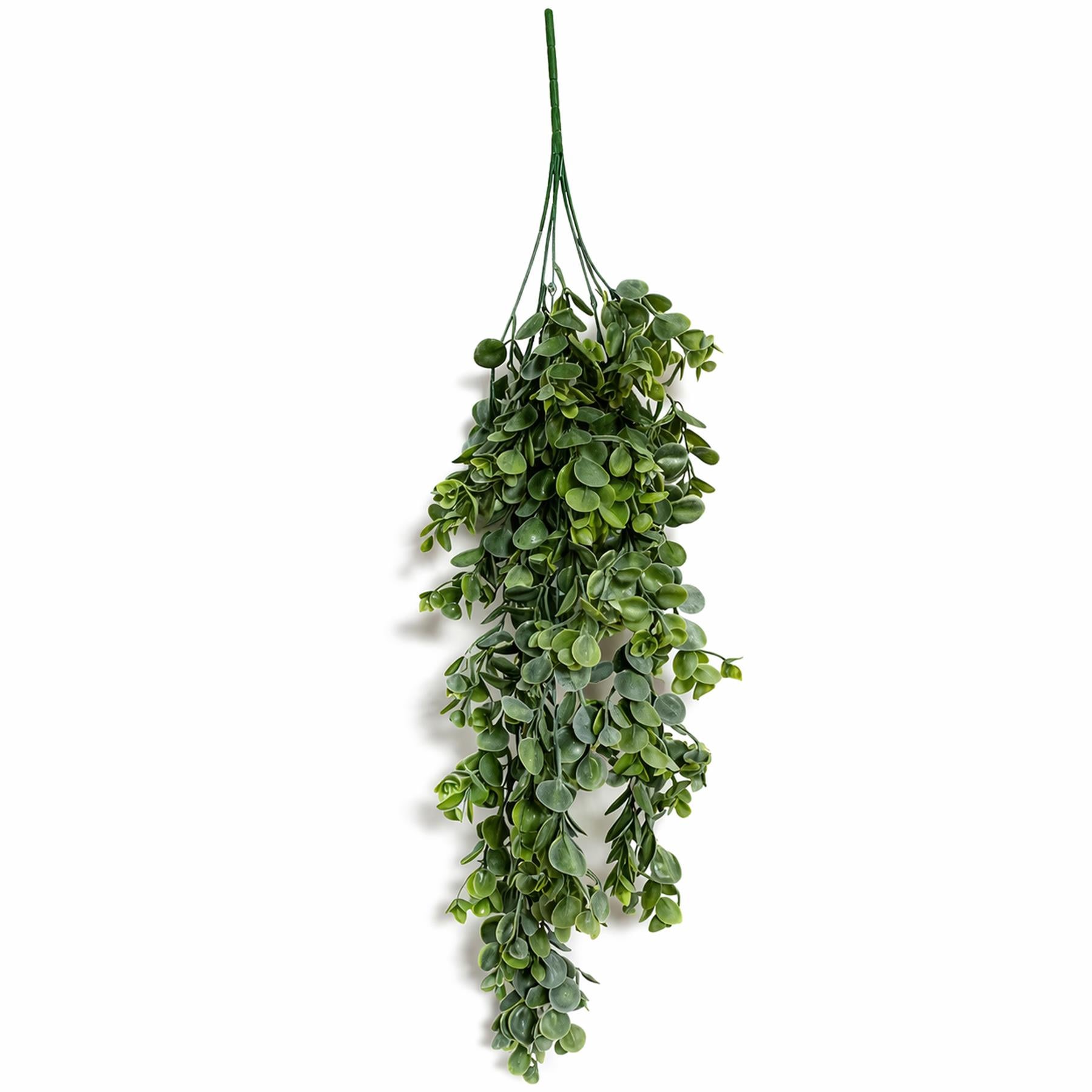 75cm Artificial Trailing Round Leaf Hanging Foliage Plant - Bright Lime Green