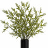 96cm Artificial Green Leaf and Seed Foliage Spray