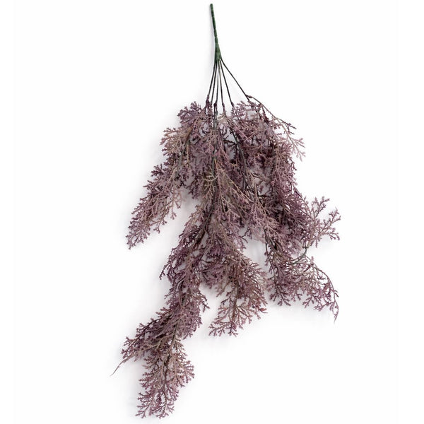 Pack of 6 x 80cm Artificial Dusky Purple Coral Fern Trailing Plant Decorative Hanging Foliage