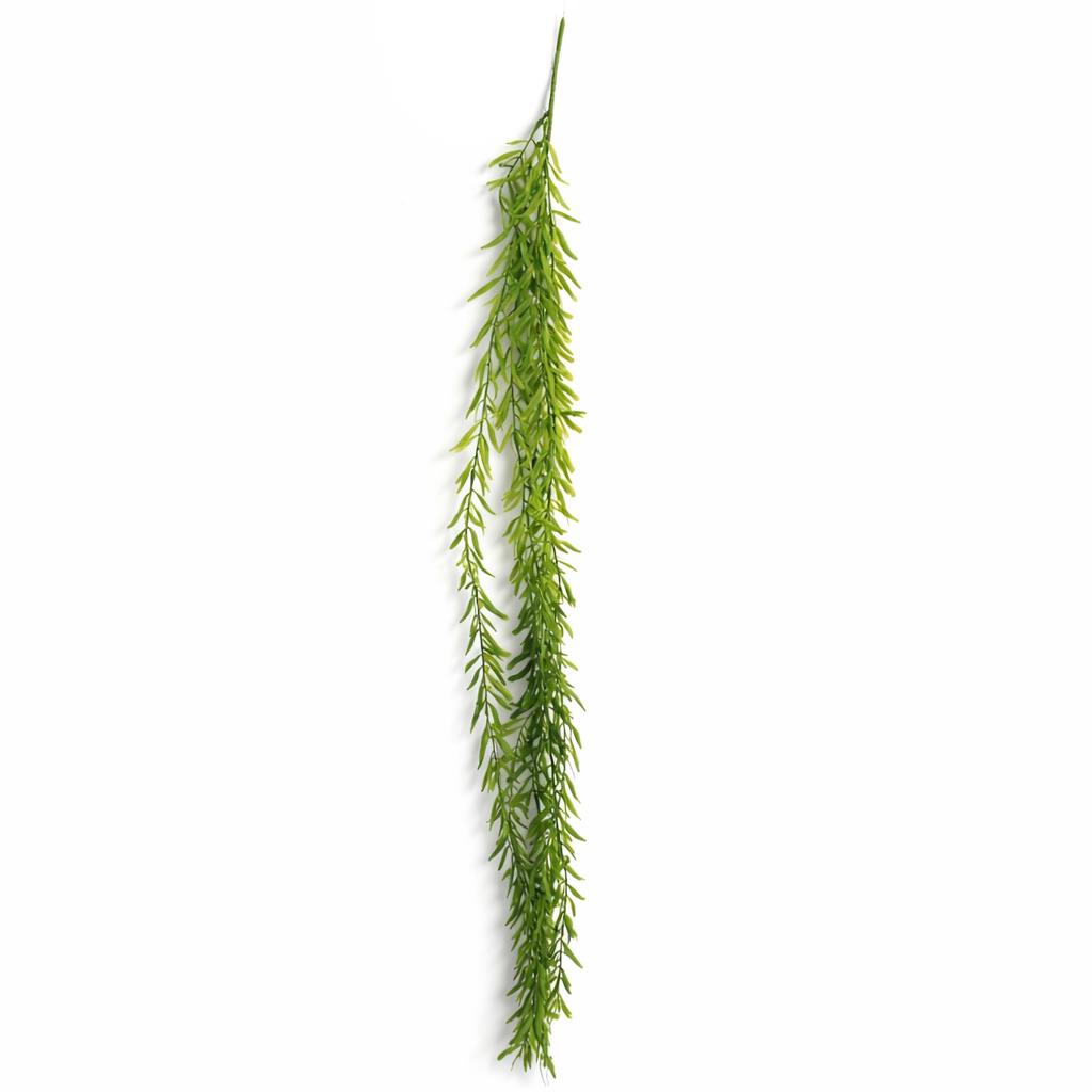 100cm Artificial Trailing Rhipsalis Style Hanging Plant - Dark Green Tips