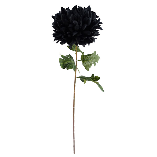 Artificial Flowers Extra Large Reflex Chrysanthemum - Black 75cm