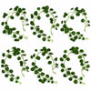 Pack of 6 x 160cm Artificial Round Pilea Leaf Garland Hanging Decoration