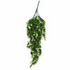 Pack of 6 x 70cm Artificial Trailing Green & White Flowering Hanging Plant Faux Foliage - Premium Quality