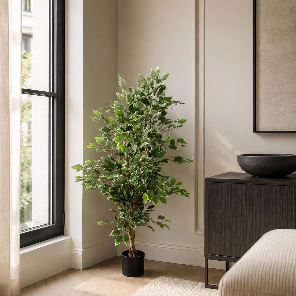 Artificial 130cm Leaf Realistic Ficus Tree / Plant