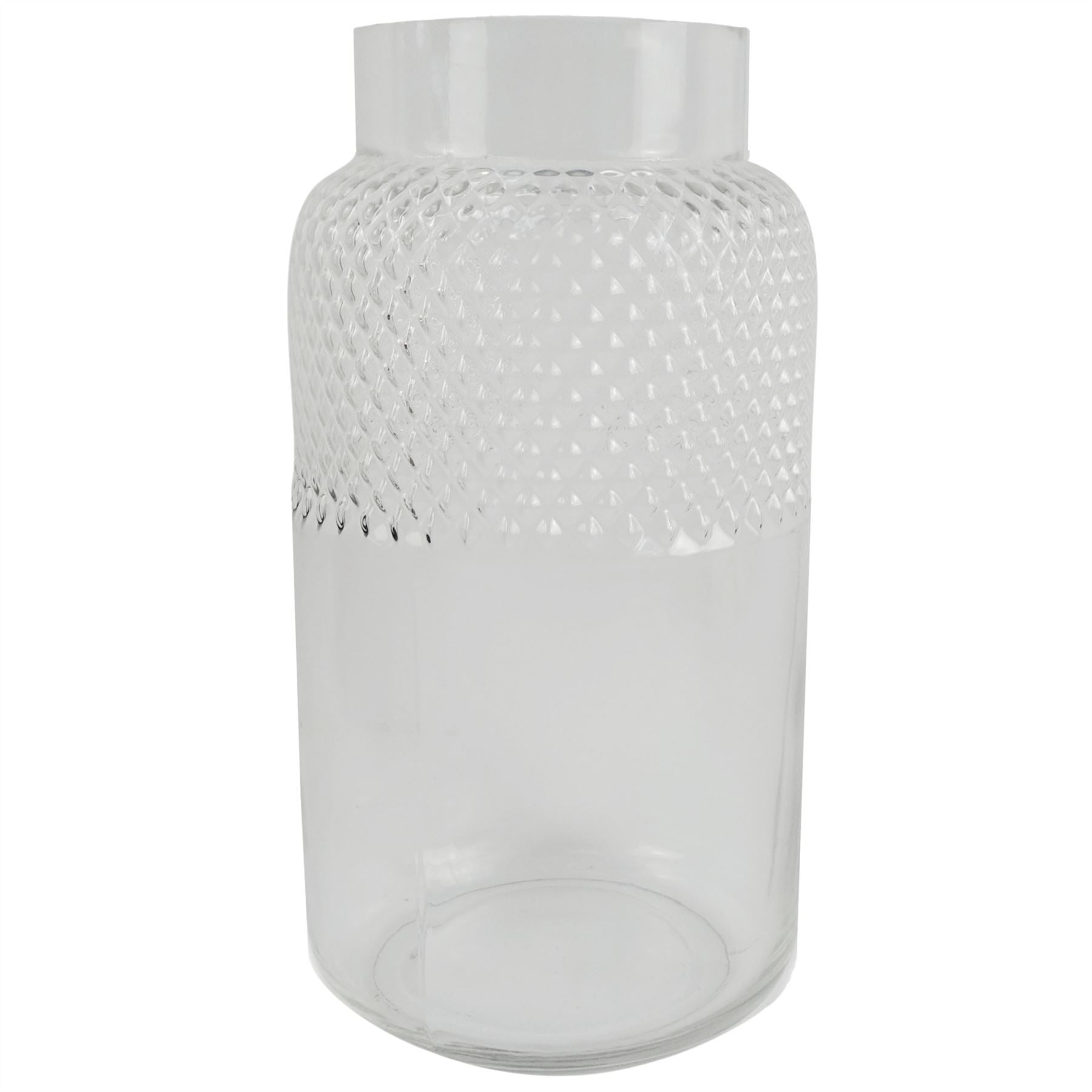 60cm Red Rose and Eucalyptus Glass Diamond Vase - Premium Quality