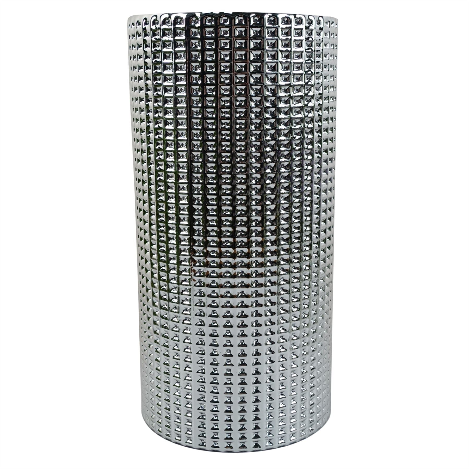 Glass Vase Silver Dot Glass Vase 30cm Botanik