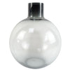 100cm Yellow Lily Black Eucalyptus Glass Ball Vase - Premium Quality
