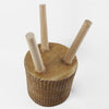 Rattan Effect Composite Planter with Stand