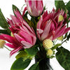 Pack of 6 x 50cm Dahlia Pompom Yellow Artificial Stem - Premium Quality