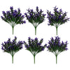 Pack of 6 x 34cm Artificial Lavender Stem Plant – Faux Floral Filler
