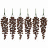 Pack of 6 x 70cm Artificial Trailing Sedum Succulent Plant Dusty Brown Hanging Faux Greenery - Premium Quality