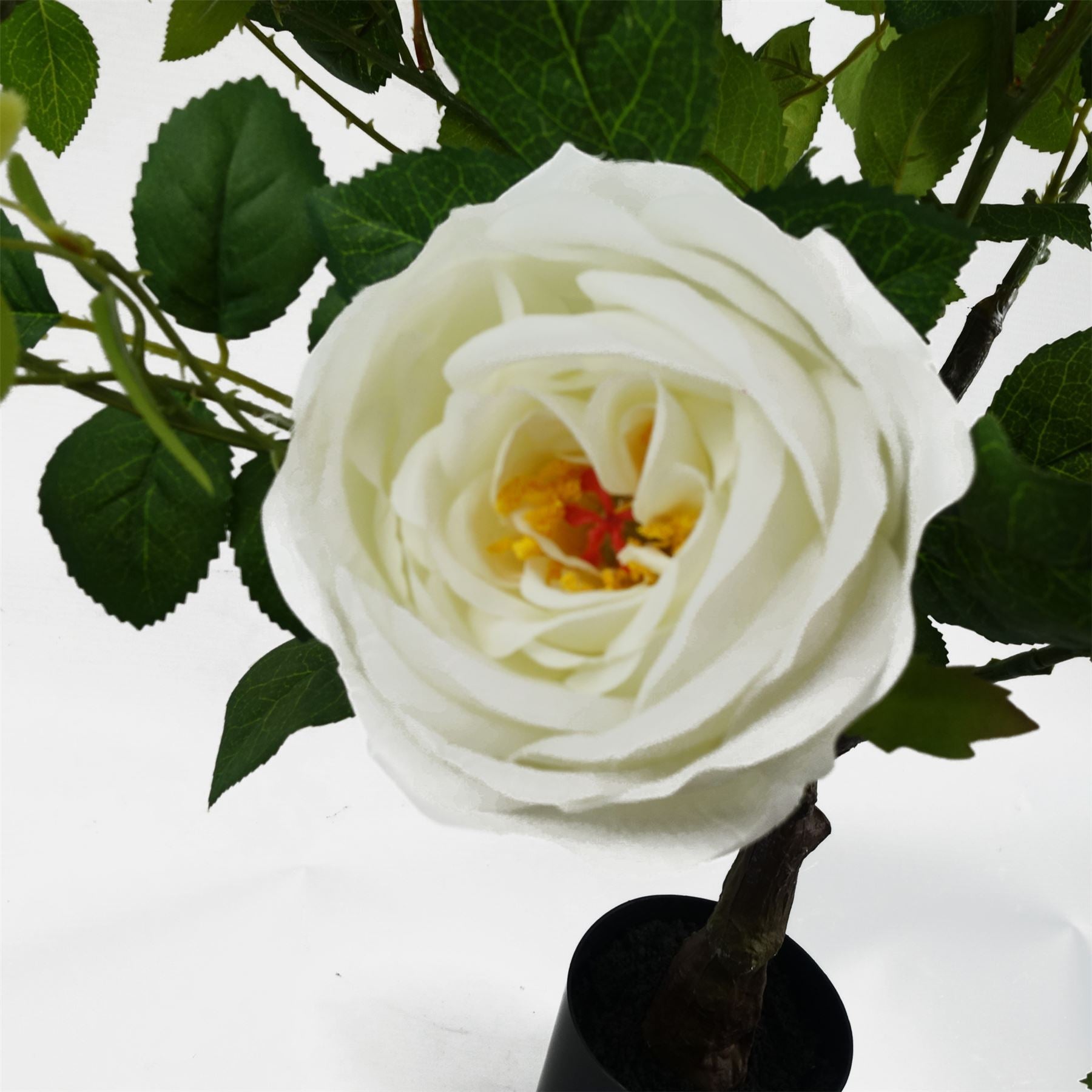 70cm White Camellia Rose Plant Artificial - Premium Quality