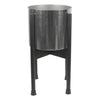 Medium Black Stand with Silver Metal Planter 38.5cm x 18cm - Premium Quality