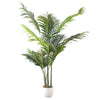 160cm Artificial Palm Tree with 15 Leaves in White Pot - Premium Quality