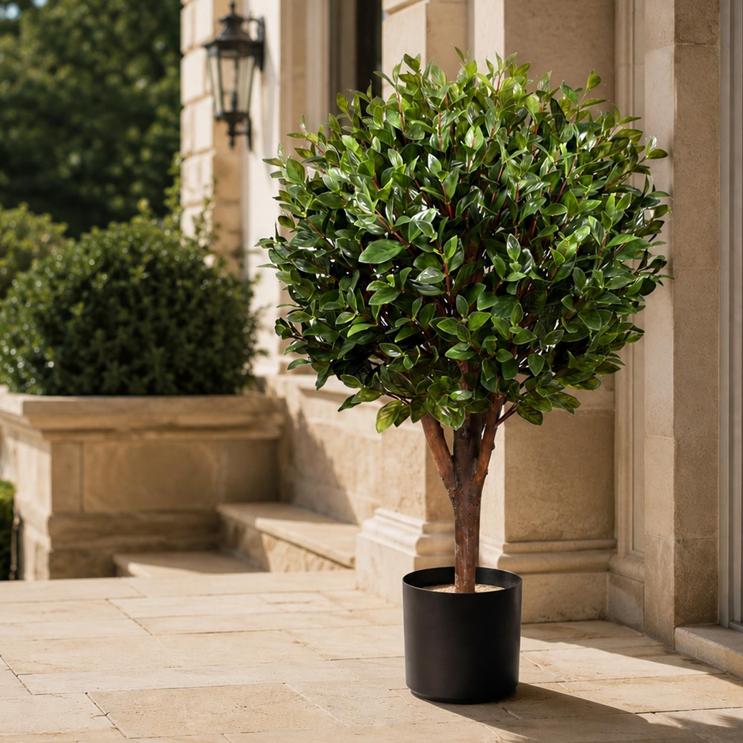 Artificial Topiary Gloxinia Single Ball Topiary 1608 Leaves UV PROTECTED OUTDOOR Botanik