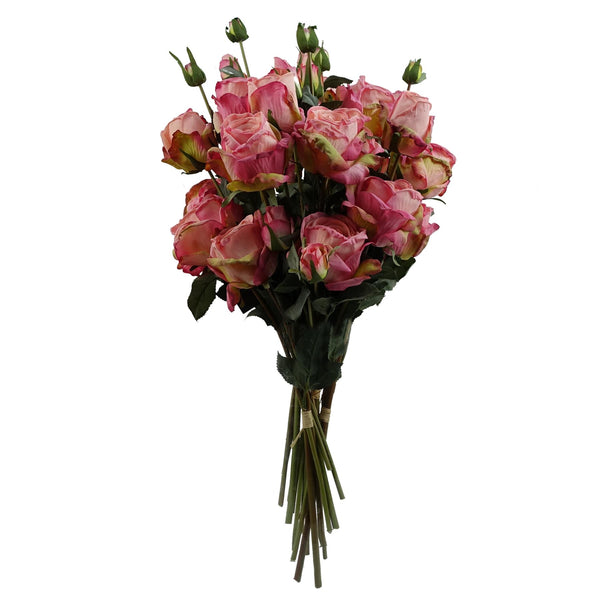 6 x Pink Rose Artificial Flowers