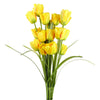 Pack of 6 x 80cm Artificial Tulip Yellow Stem - Premium Quality