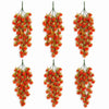 Pack of 6 x 75cm Artificial Red Thistle Trailing Hanging Plant Faux Floral - Premium Quality