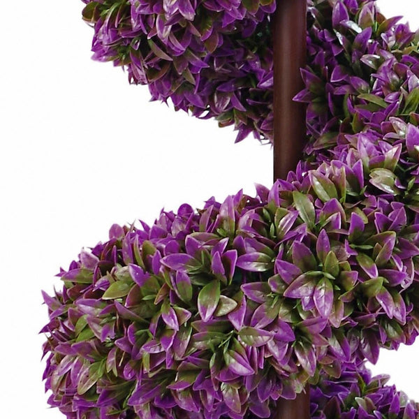 90cm Purple Large Leaf Spiral with Decorative Planter