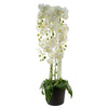 Large White Orchid Plant Artifcial 41 REAL TOUCH flowers Botanik