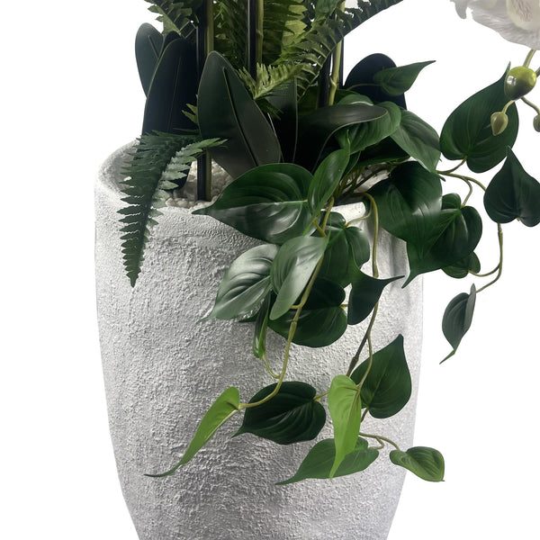 150cm White Orchid Potted Display Artificial - Premium Quality