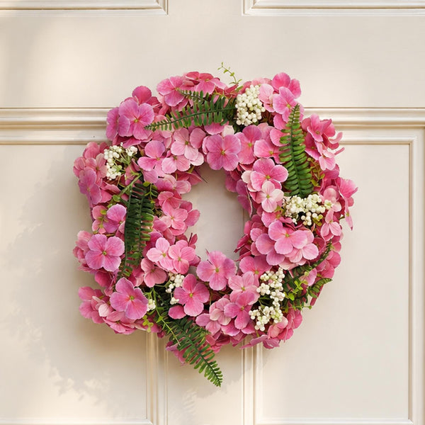 Artificial Pink Floral Blossom Wreath Botanik
