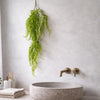 100cm Artificial Trailing Green Leaf Hanging Fern Plant with Wired Top Stems