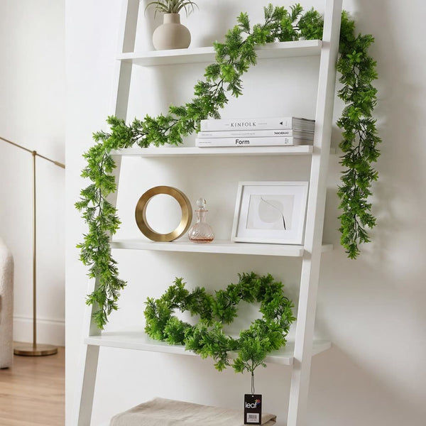 Pack of 6 x 160cm Artificial Green Floral Garland Hanging Foliage Decoration