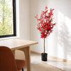 120cm Artificial Red Maple Tree - Premium Quality