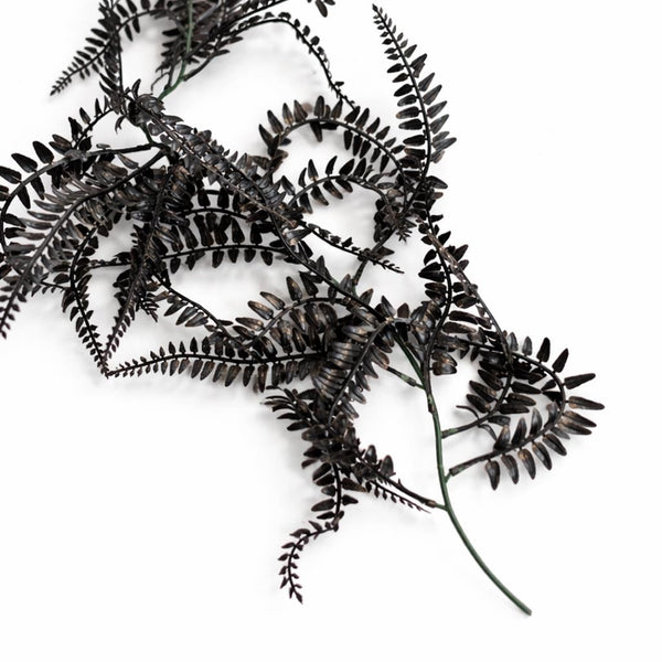 180cm Black Artificial Fern Garland Hanging Foliage Decoration - Premium Quality