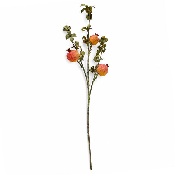 Pack of 6 x 75cm Artificial Pomegranate Stem Artificial Yellow