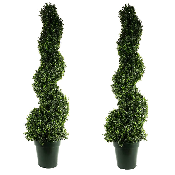 UV Resistant Plastic New Boxwood Spiral Tree 920 leaves