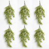 Pack of 6 x 80cm Italian Ruscus Hanging Plant with Realistic Foliage - Light Green - Premium Quality