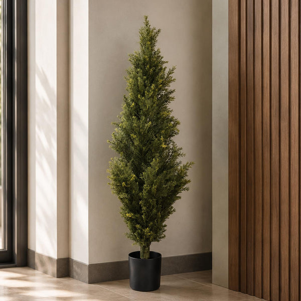 120cm Artificial Natural Look Cedar Cypress Tree - Premium Quality