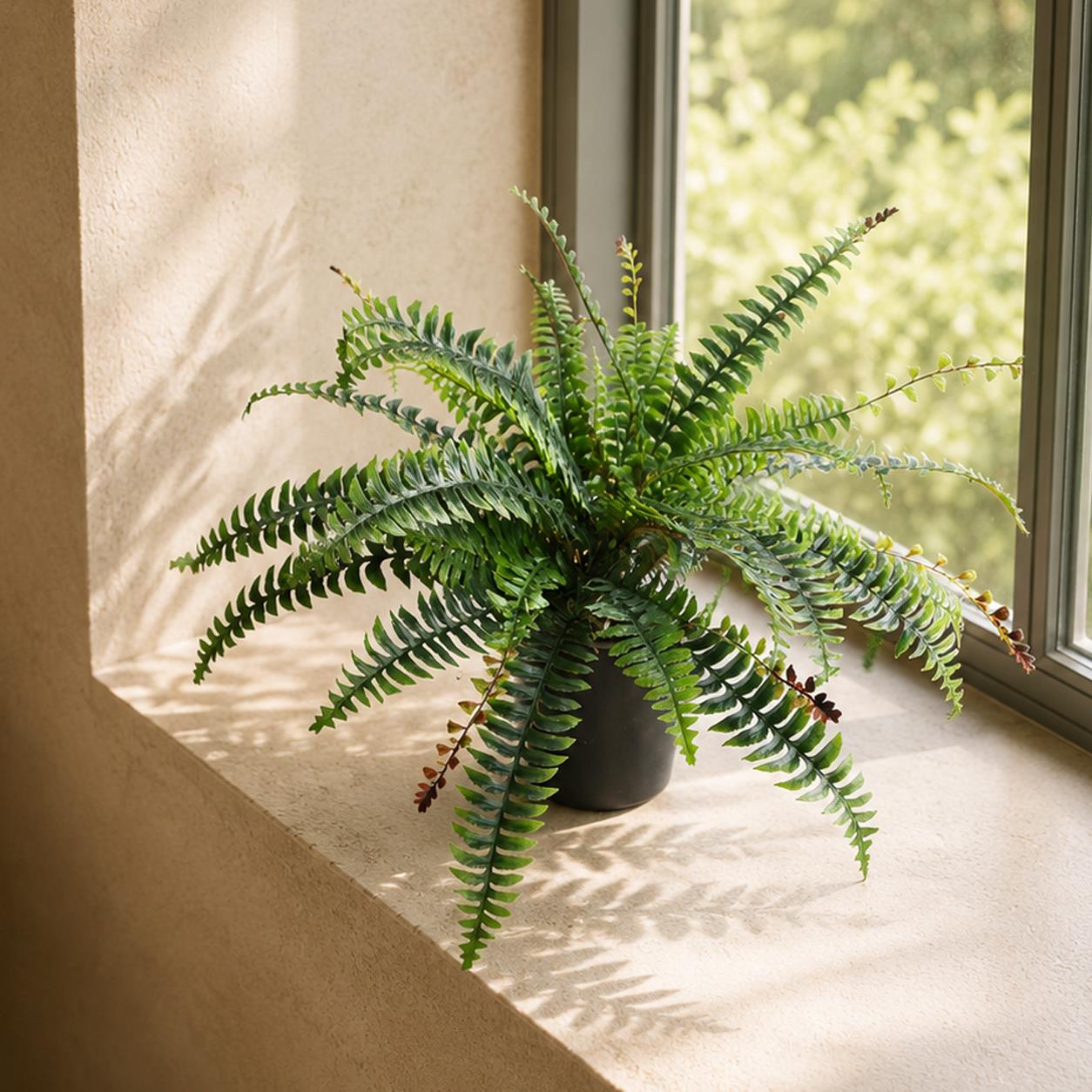Large Artificial Fern Plant Pot 60cm Boston Fern Faux House Plants Botanik