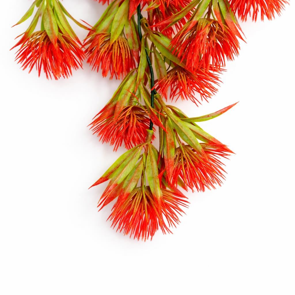 75cm Artificial Red Thistle Trailing Hanging Plant Faux Floral - Premium Quality