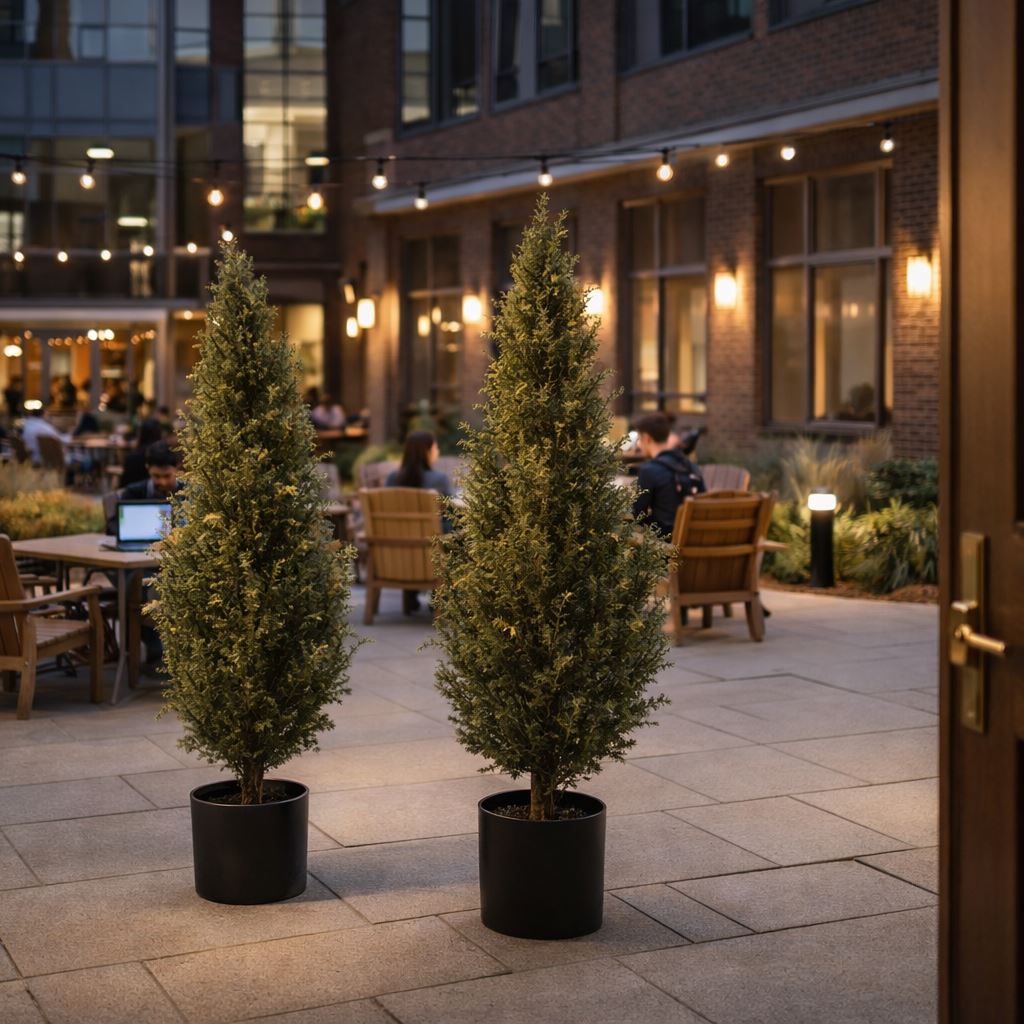 120cm Artificial Natural Look Cedar Cypress Tree - Premium Quality