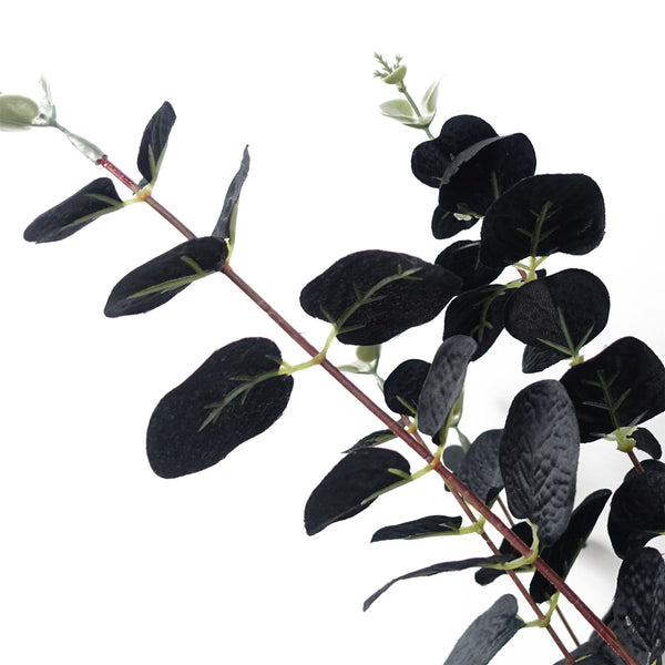 Pack of 6 x Artificial Foliage Black Eucalyptus Foliage Stem 80cm