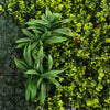 100cm Artificial Mixed Green Foliage Wall Panel with Ferns and Yellow Grass Accents