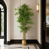 150cm (5ft) Natural Look Artificial Bamboo Plants Trees - XL with Gold Metal Planter