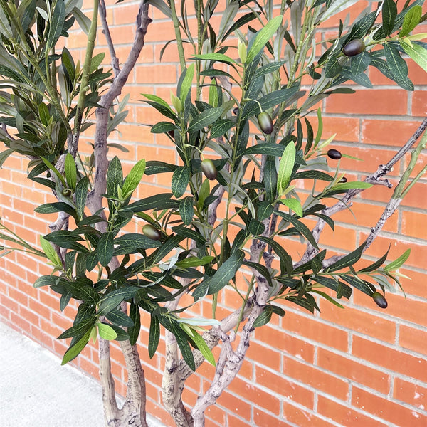 250cm XXL Artificial Olive Tree with Decorative Planter - Premium Quality