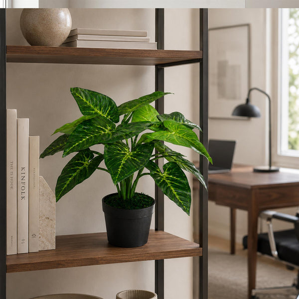45cm Leaf Design UK Realistic Large Artificial Foliage Plant with Pot