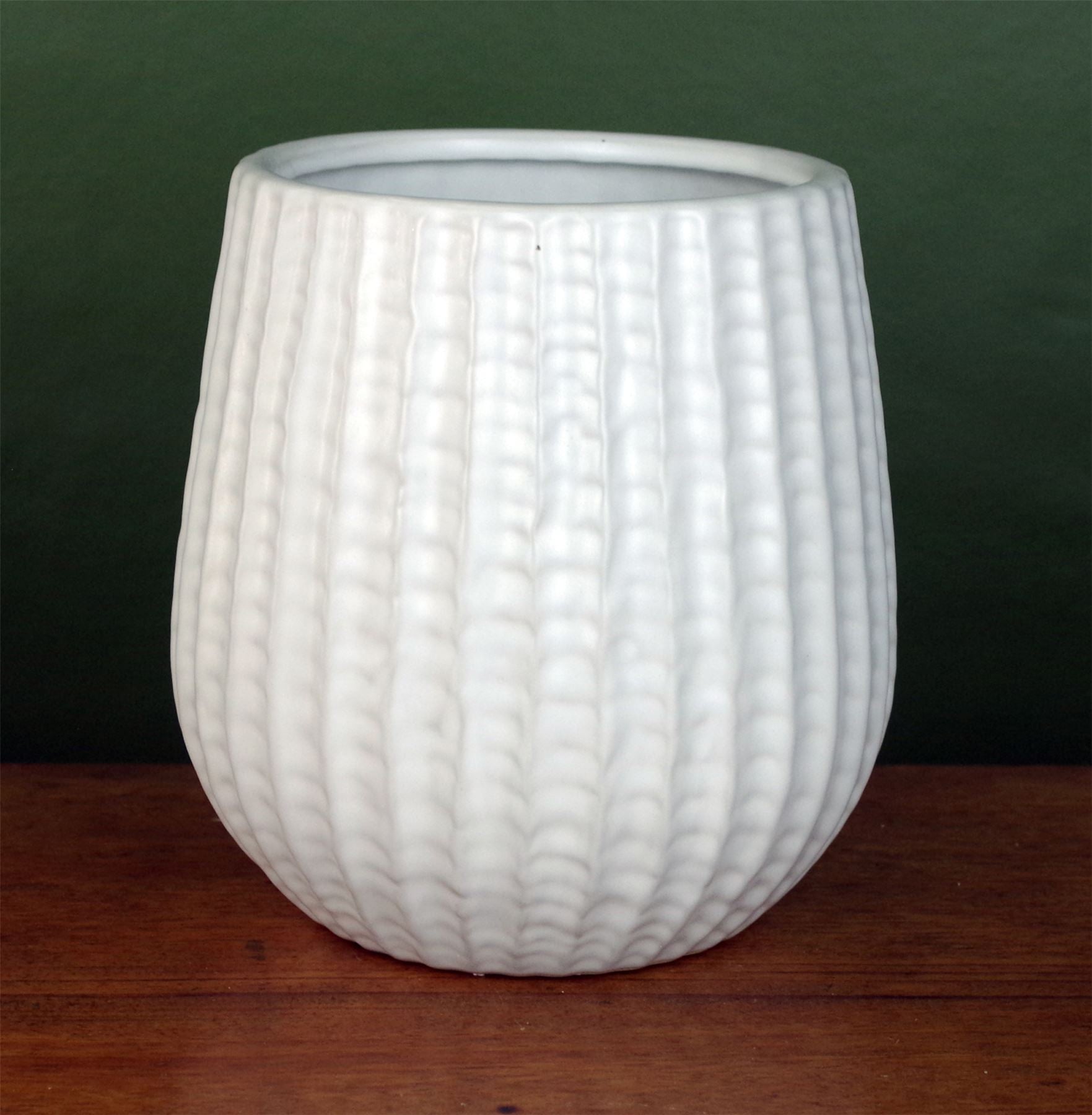 White Ceramic Planter Plant Pot Botanik