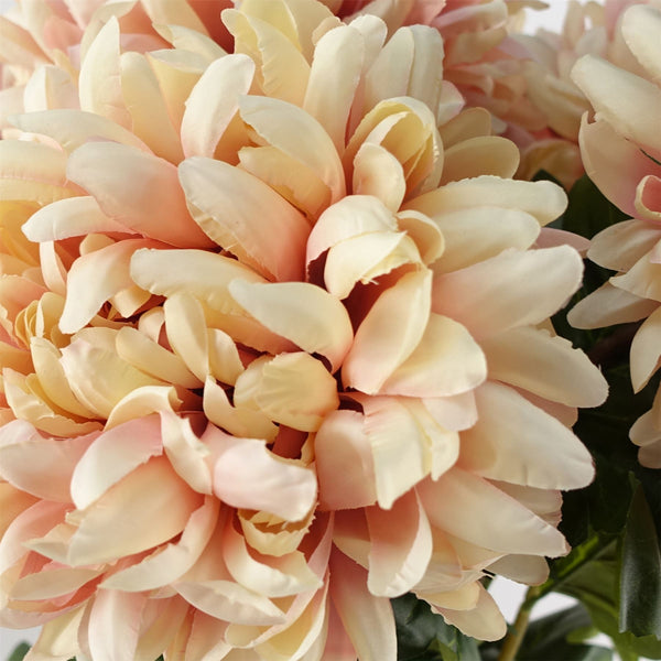 Pack of 6 x Artificial Flowers Extra Large Reflex Chrysanthemum - Pink 75cm