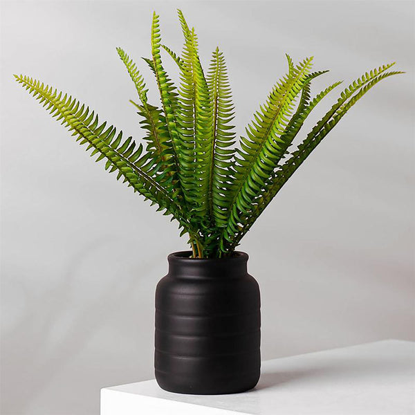 Ceramic Plant Vase Pot Flower Planter Black 13 x 13 x 14cm