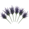 Pack of 6 x 34cm Artificial Purple Heather Stem Plant