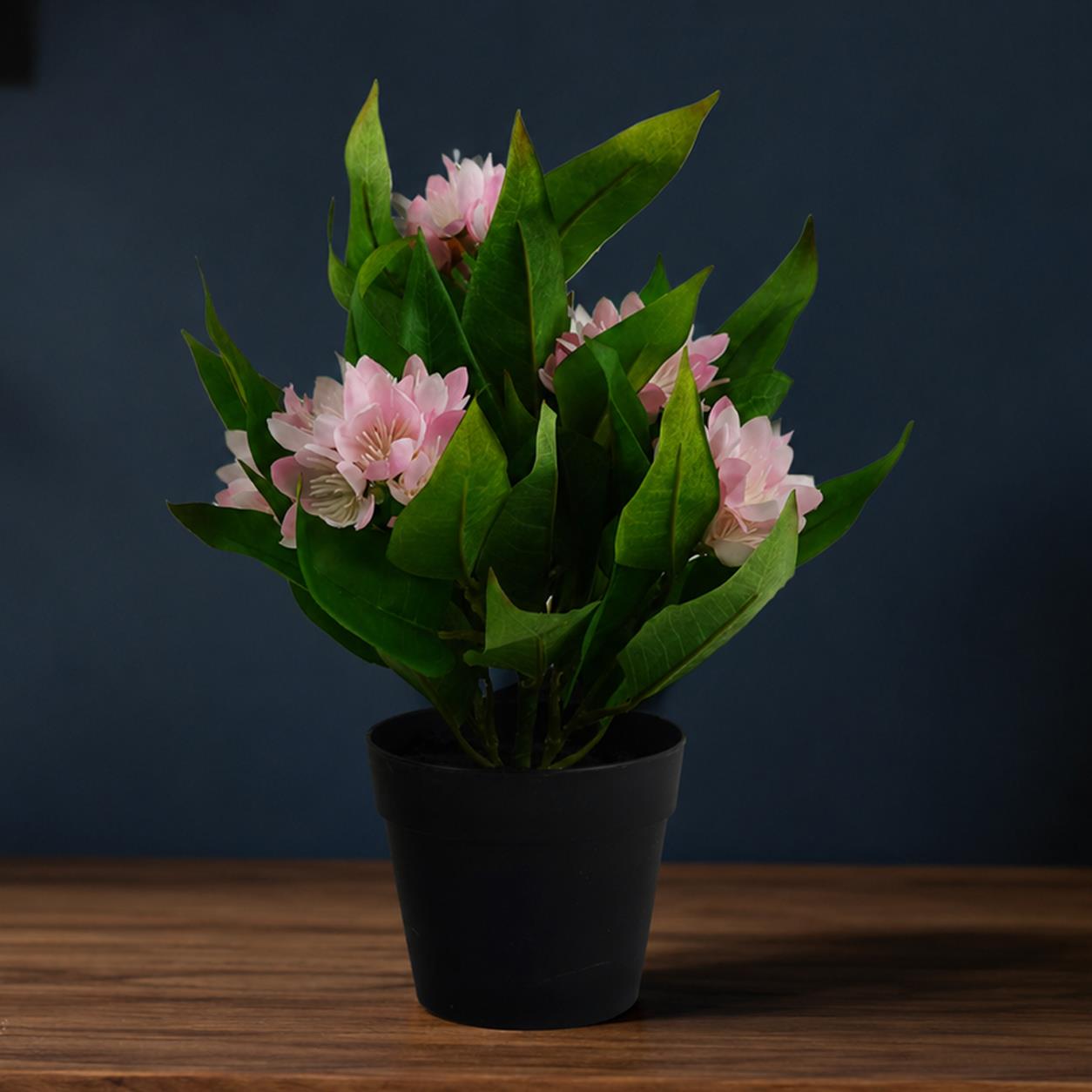 Leaf Design 18cm Artificial Freesia Plant Light Pink Flowering